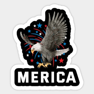 Merica  Eagle USA 4th July eagle Sticker